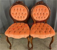 (2)ROSE BACK CHAIRS-SOLD BY THE PIECE TIMES THE