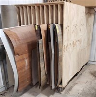 Heavy Duty Plywood Wood Stock Cart 8'l, 6't, 47"t