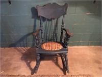 Pressed Back Wood Rocking Chair - Note