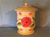 Large Hand Painted Ceramic Cookie Jar