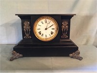c.1890s Ansonia Clock Co Metal Body Mantle Clock
