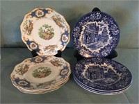 4 Foley & 4 English Ironstone Saucers