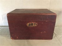 Old Wood Jewelry Box - No Key - 11" x 7.5" x 7.25"