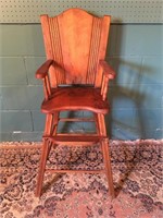 Vintage Wood High Chair - 14"w x 40.5"