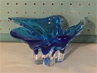 Cobalt Art Glass Dish
