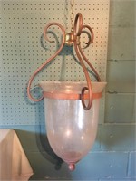 Large Glass Hanging Vase / Planter - Note