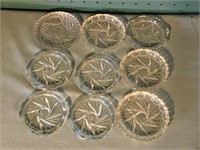 9 Glass / Crystal Coasters