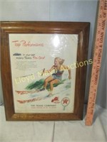 1948 Framed Texaco Fire Chief Advertisement