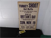 Turkey Shoot & Raffle Poster