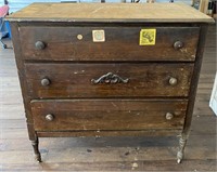 Vintage 3 Drawer Wheeled Dresser