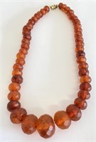 Amber/Orange Beaded Necklace