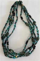 Shades of Green 4 Strand Beaded Necklace