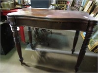 TURNED-LEG GAME TABLE  36X18X30