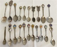Lot of 21 Souvenir Spoons