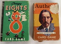 Vintage Whitman Mini Card Games-Authors, Crazy 8’s