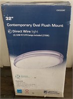 32” Contemporary Oval Flush Mount Light in Box