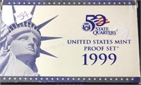 1999 US Mint Proof Set w/State Quarters