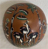 Painted Tribal Bowl Signed
