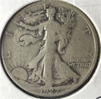 1927-S Walking Half Dollar Fine