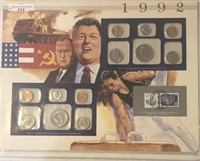 1992 US UNC Mint Set with Stamps