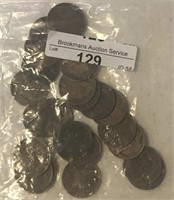 (25) Indian Cents