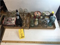 Vintage bottles, tins & ball jars