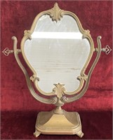 Vanity/Desk Mirror Brass Frame