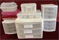 Lot of Plastic Organize/Storage Containers