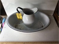 Porcelain enamel wash basin