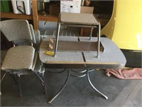 Vintage chrome table set w/ (4) chairs & stool