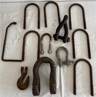 Lot of U Bolts and Hook