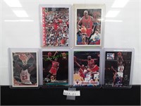 (6) Michael Jordan Basketball Trading Cards