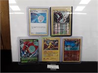 (5) Pokémon Holo Trading Cards
