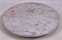 White marble Lazy Susan, 15" diameter