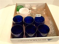 MISC. ITEMS - ((SET OF BLUE GLASSES AND MORE)