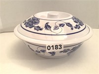 MELAMINE BOWL WITH LID #8010 - 10 X 3