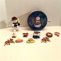 MISC. MAGNETS IN METAL TIN-ORNAMENT
