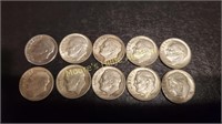 Pre 1964 Roosevelt Dimes (10)