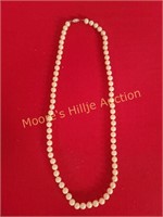 Vtg 24" Hand Knotted Designer Pearl Necklace