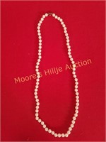 Vtg 28" Hand Knotted Designer Pearl Necklace