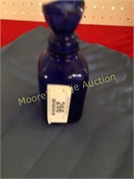 Vtg Cobalt Blue Wyeth Glass Bottle
