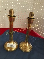 2 Antique Solid brass Candlesticks