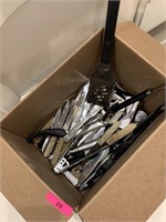 BOX OF KNIVES AND UTENSILS