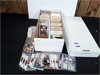 Shoe Box of Mixed Sports Trading Cards