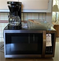 Sharp microwave, coffee maker, bakers
