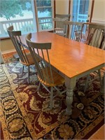 Farm Style Table with 6 Chairs