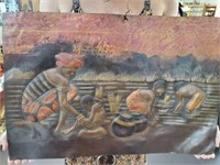 Hand hammered Copper African Art