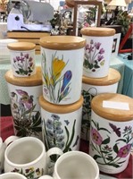 Portmerion  botanical Gardens canister set of