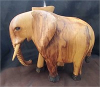 Large  Hand Carved Elephant