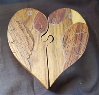 Wood Heart Puzzle Box